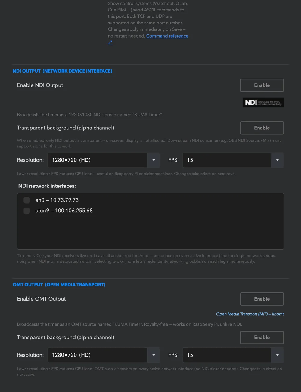 Connections, part 3: NDI and OMT output.