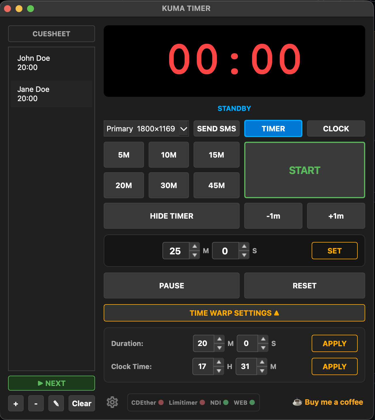 KUMA Timer screenshot